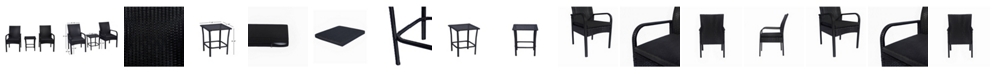 Westin Furniture 3-Piece Rattan Wicker Modern Seating Set